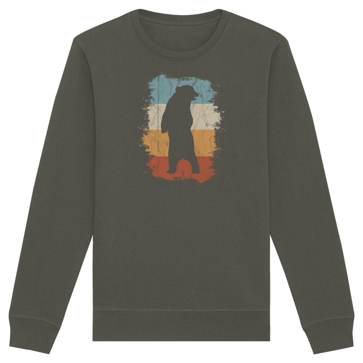 Retro Bären-Silhouette - Organic Basic Unisex Sweatshirt