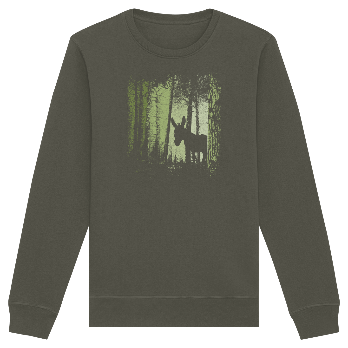 Esel im Zwielicht-Wald - Organic Basic Unisex Sweatshirt
