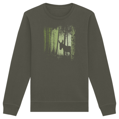 Esel im Zwielicht-Wald - Organic Basic Unisex Sweatshirt