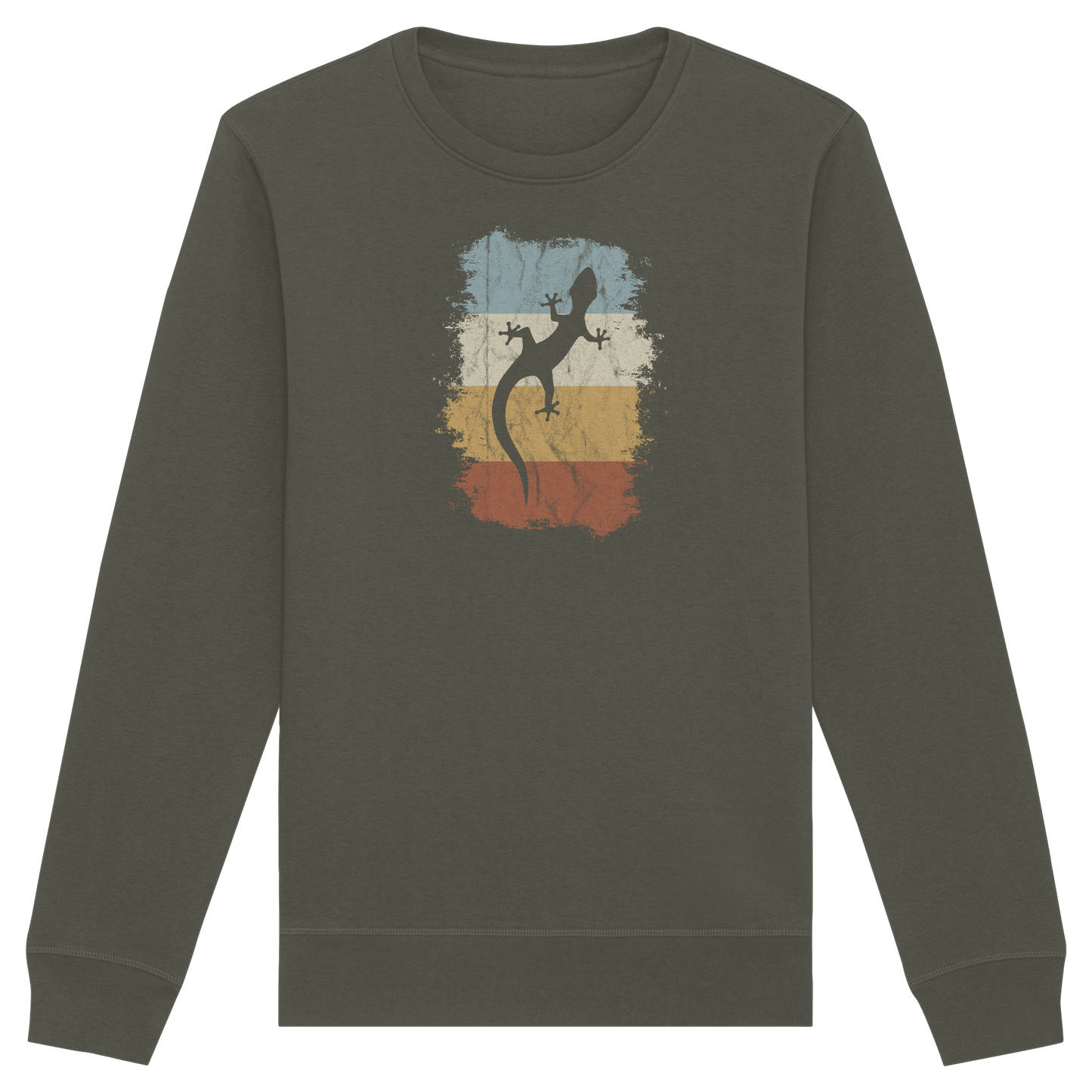 Retro Gecko Salamander Silhouette - Organic Basic Unisex Sweatshirt