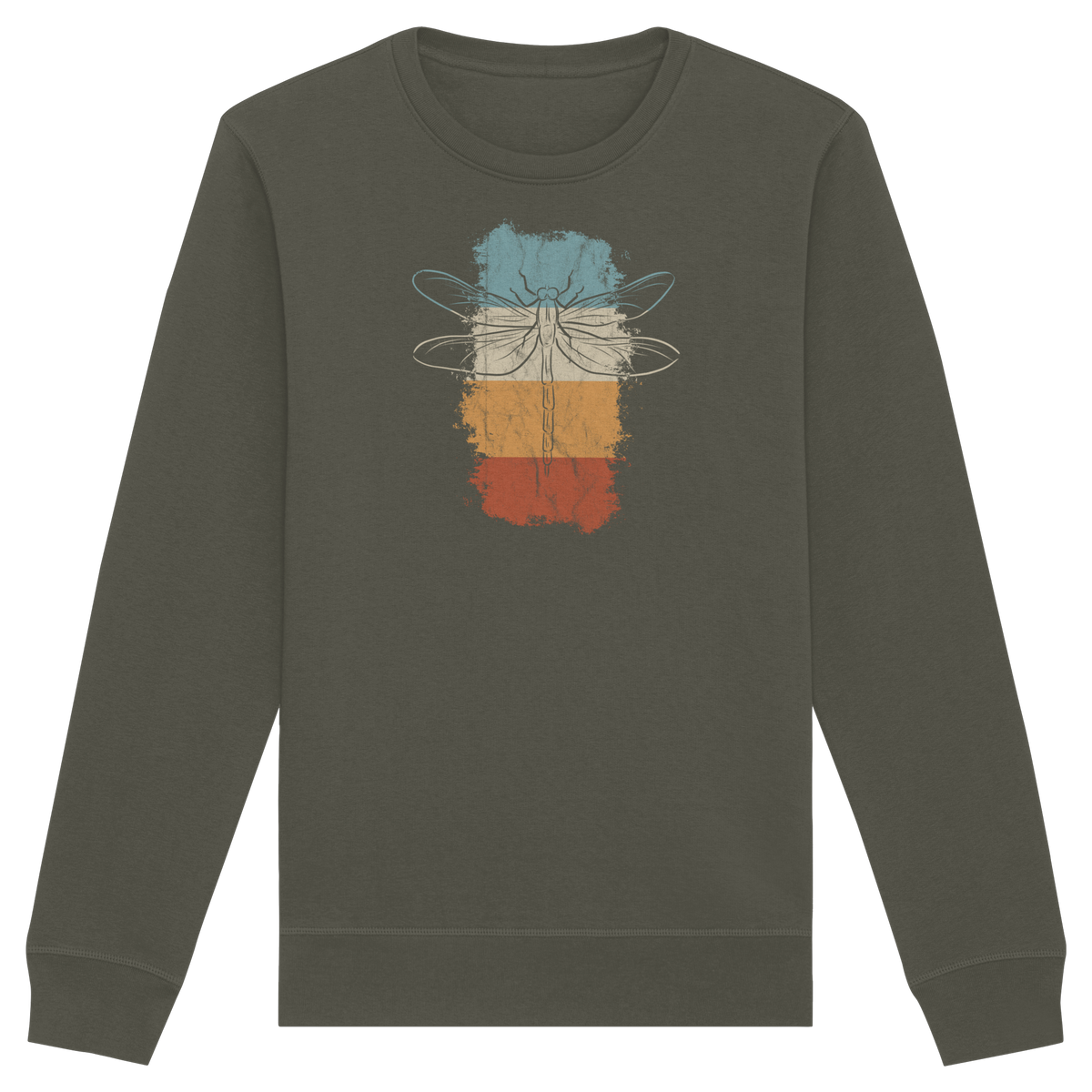 Retro Kunst Libelle | Vintage Dragonfly - Organic Basic Unisex Sweatshirt