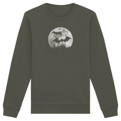 Fledermaus Silhouetten bei Vollmond - Organic Basic Unisex Sweatshirt