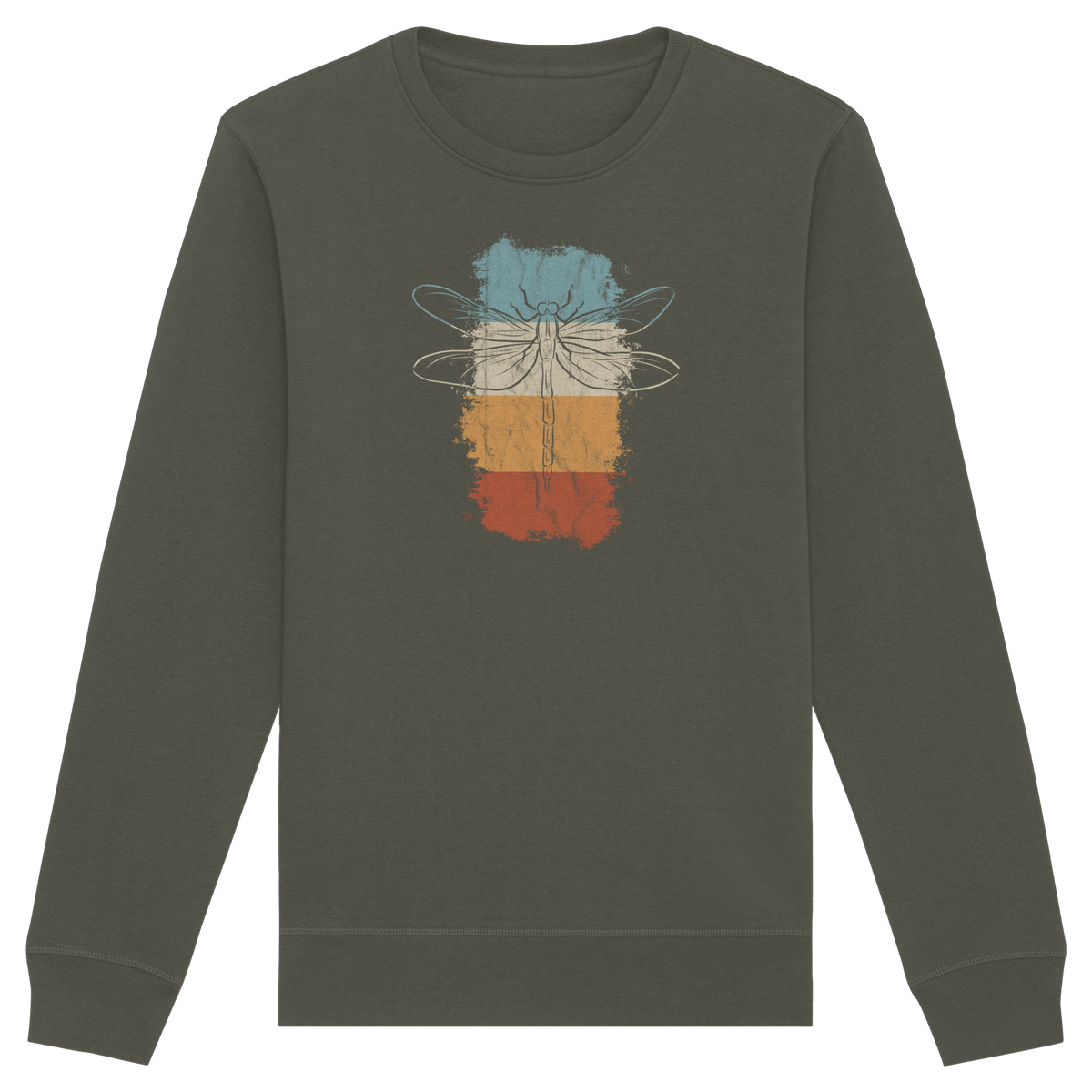 Retro Kunst Libelle | Vintage Dragonfly - Organic Basic Unisex Sweatshirt