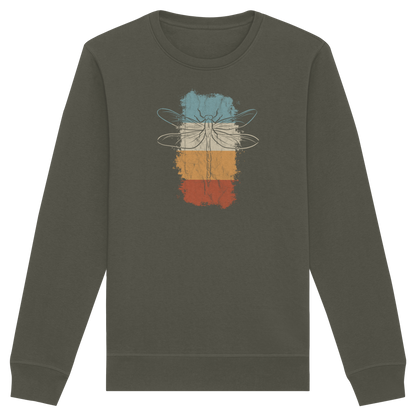 Retro Kunst Libelle | Vintage Dragonfly - Organic Basic Unisex Sweatshirt