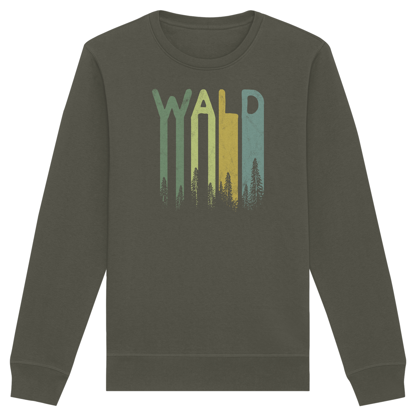 Wald Retro Forst Schriftzug - Organic Basic Unisex Sweatshirt