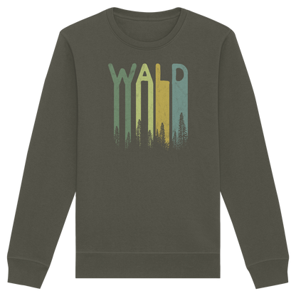 Wald Retro Forst Schriftzug - Organic Basic Unisex Sweatshirt