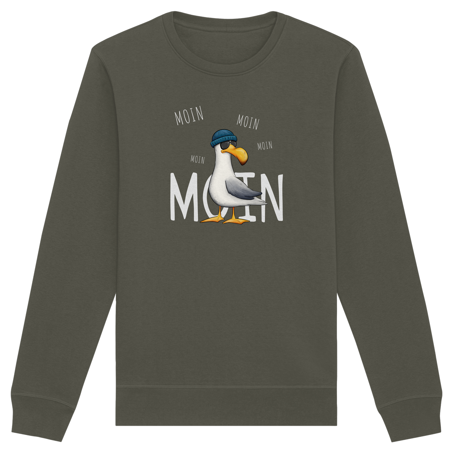 Moin Moin Lässige Hipster Möwe  - Organic Basic Unisex Sweatshirt