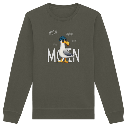 Moin Moin Lässige Hipster Möwe  - Organic Basic Unisex Sweatshirt