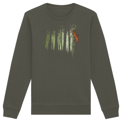 Eichhörnchen im Zwielicht-Wald - Organic Basic Unisex Sweatshirt