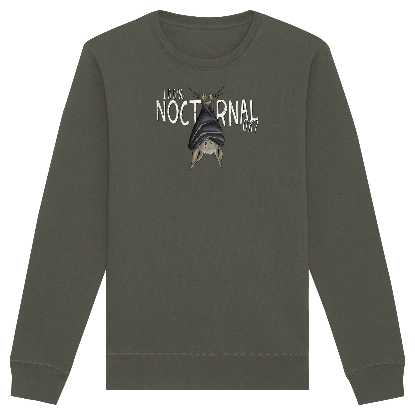 100% nachtaktive Fledermaus - Organic Basic Unisex Sweatshirt