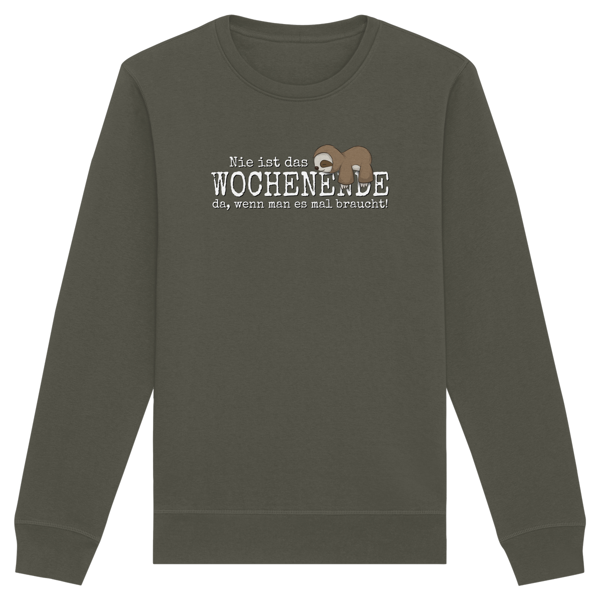 Kawaii Faultier Wochenende - Organic Basic Unisex Sweatshirt