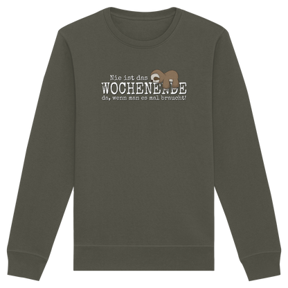 Kawaii Faultier Wochenende - Organic Basic Unisex Sweatshirt