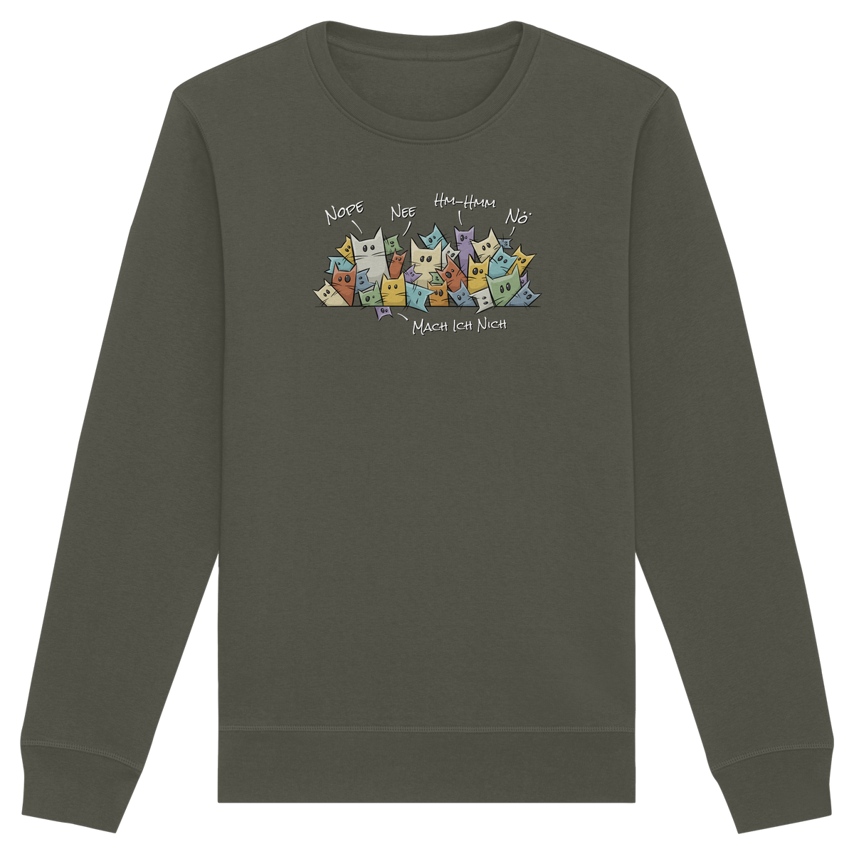 Nope, Nee, Nö Katzen - Organic Basic Unisex Sweatshirt