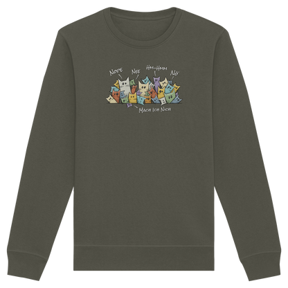 Nope, Nee, Nö Katzen - Organic Basic Unisex Sweatshirt