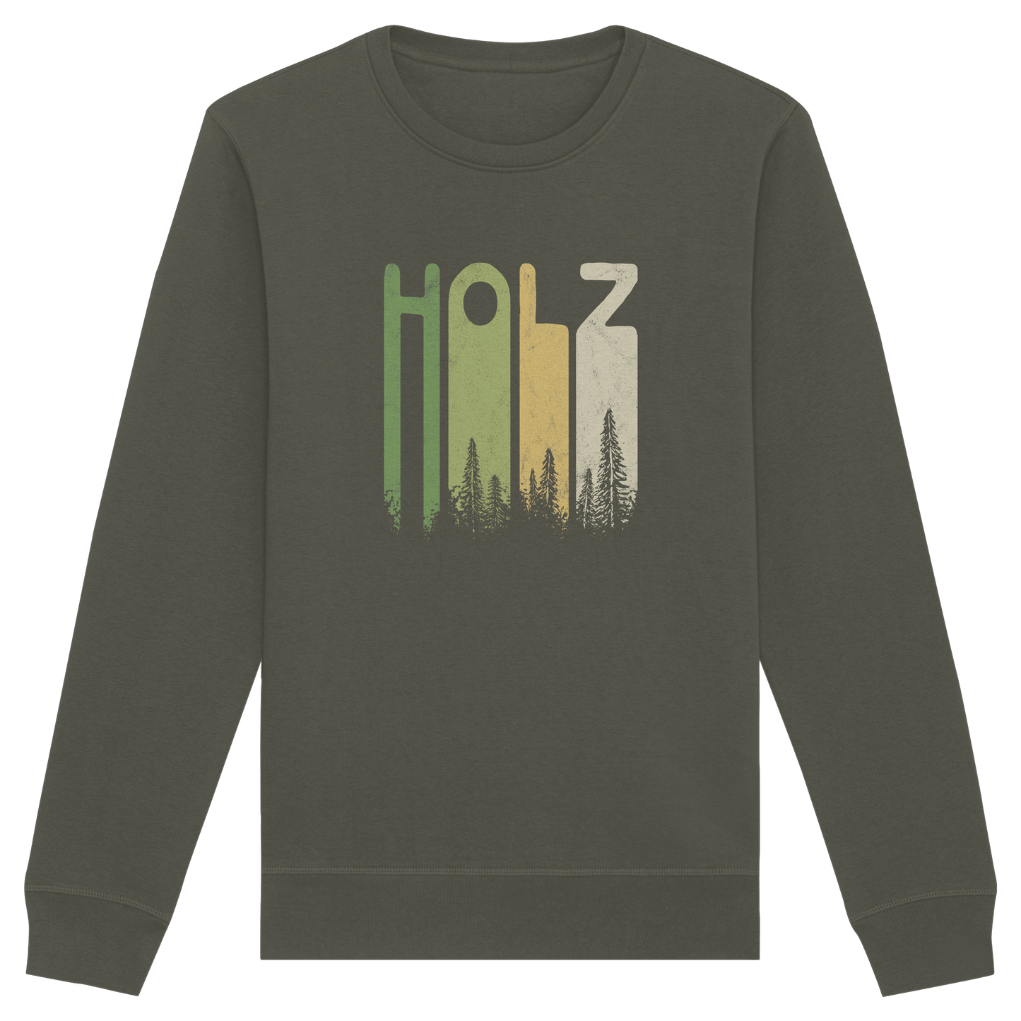 Holz Retro Wald Schriftzug - Organic Basic Unisex Sweatshirt