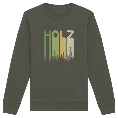 Holz Retro Wald Schriftzug - Organic Basic Unisex Sweatshirt