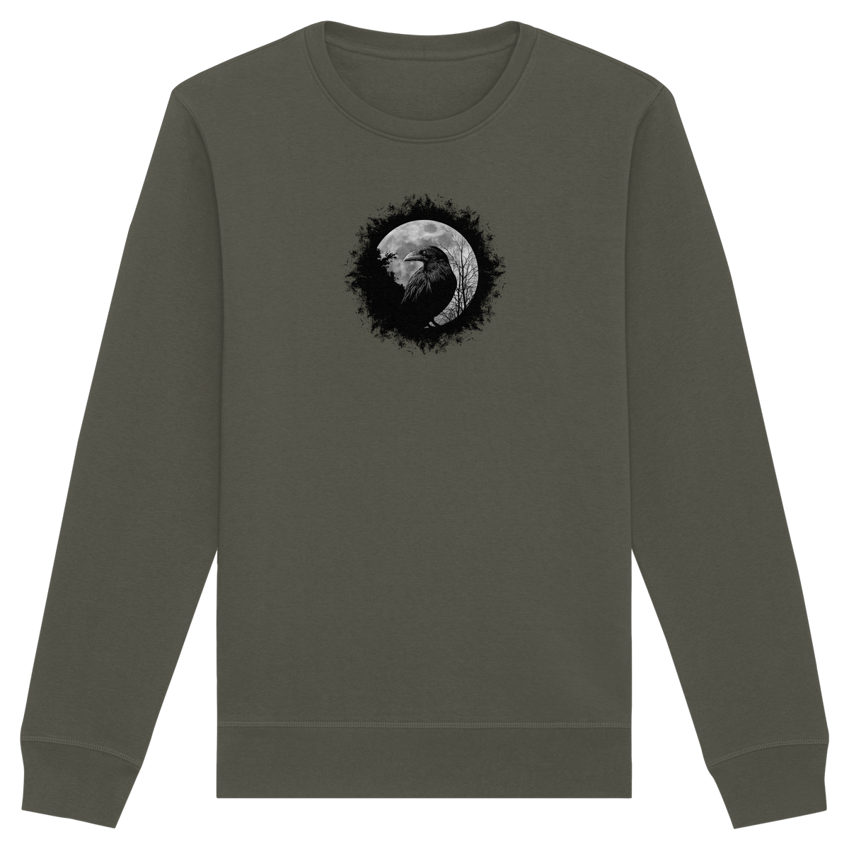 Schwarzer Rabe bei Vollmond  - Organic Basic Unisex Sweatshirt