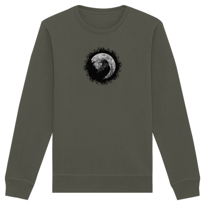 Schwarzer Rabe bei Vollmond  - Organic Basic Unisex Sweatshirt