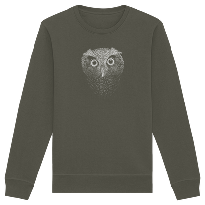 Eule Kritzelkunst Illustration - Organic Basic Unisex Sweatshirt
