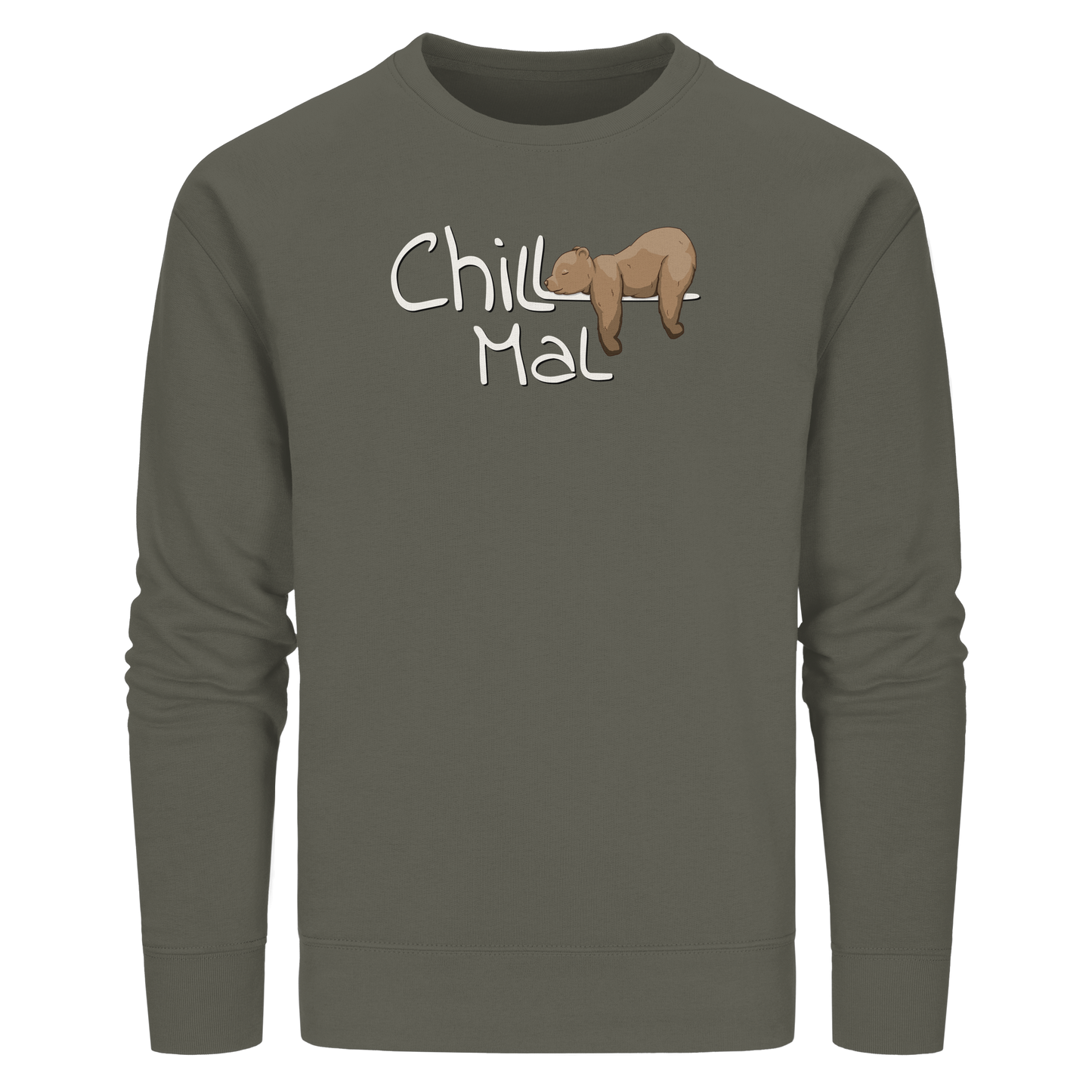 Chill Mal schläfriger Braunbär - Organic Basic Unisex Sweatshirt
