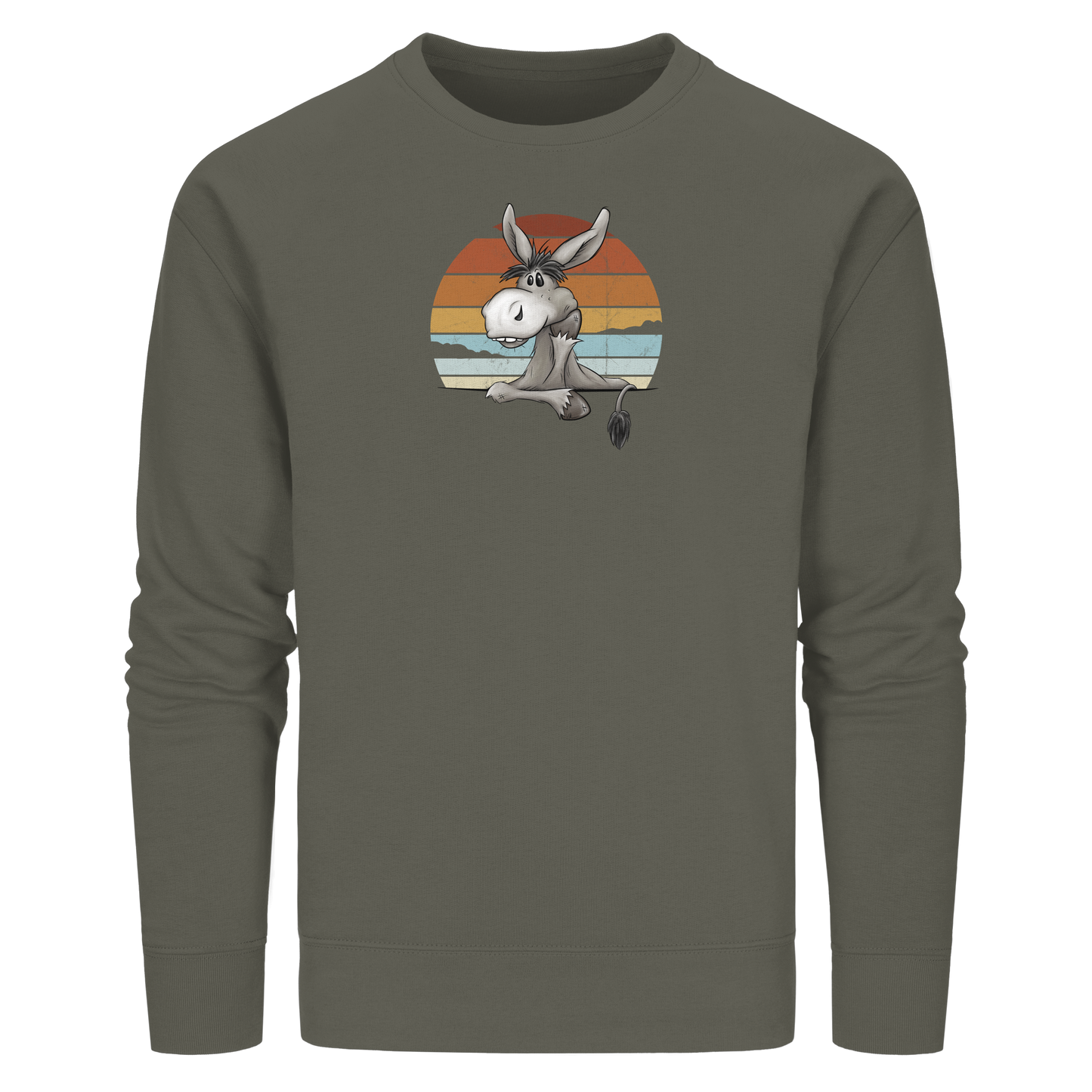 Lässiges Maultier Retro Esel - Organic Basic Unisex Sweatshirt