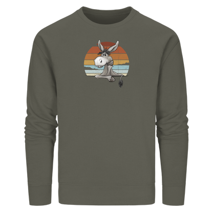 Lässiges Maultier Retro Esel - Organic Basic Unisex Sweatshirt