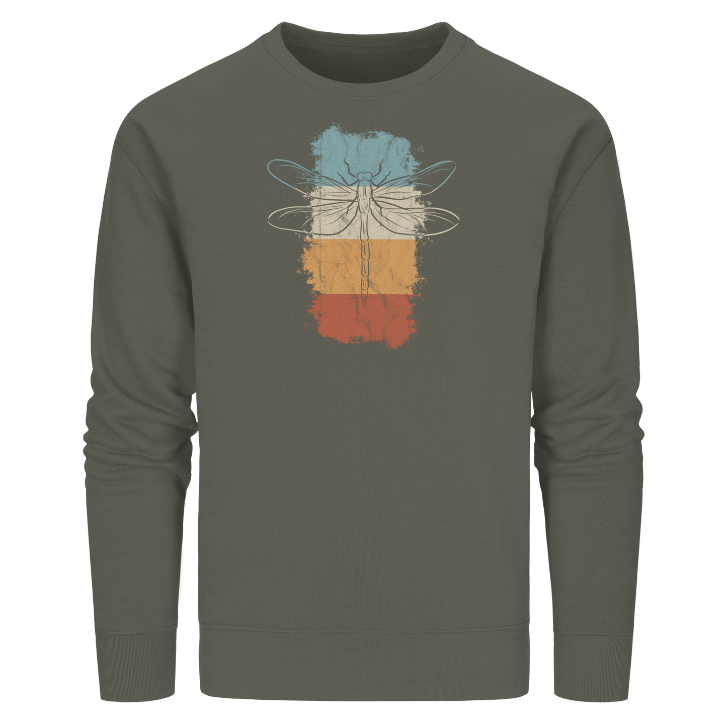 Retro Kunst Libelle | Vintage Dragonfly - Organic Basic Unisex Sweatshirt