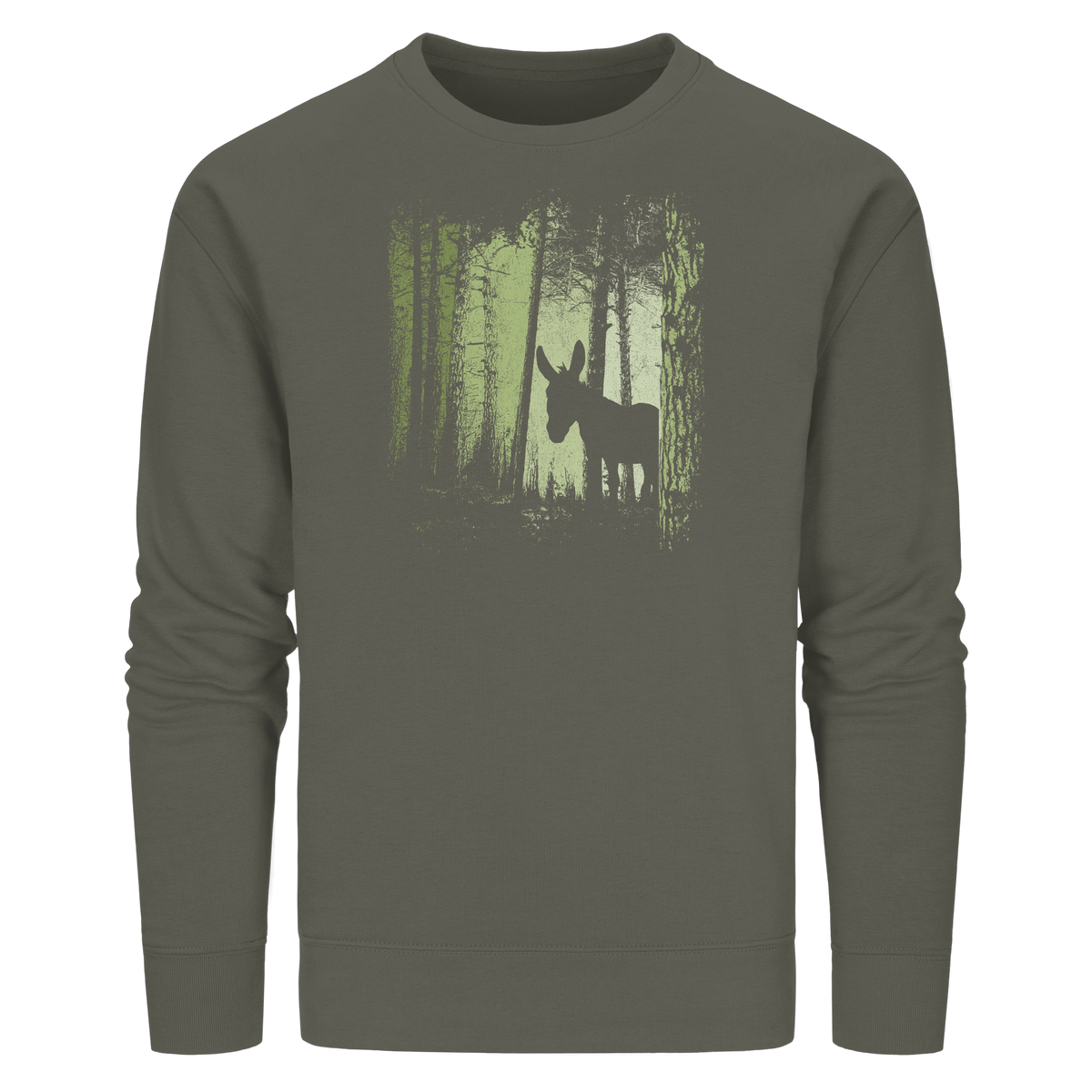 Esel im Zwielicht-Wald - Organic Basic Unisex Sweatshirt