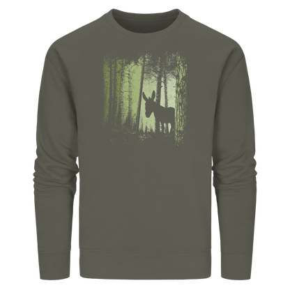 Esel im Zwielicht-Wald - Organic Basic Unisex Sweatshirt