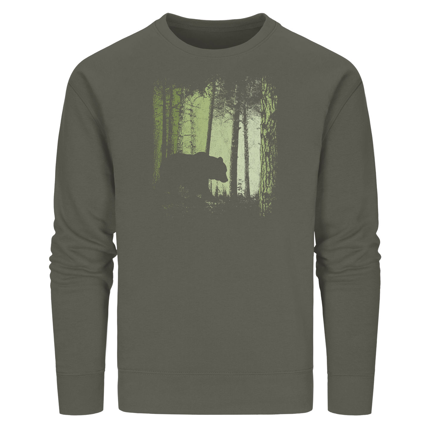 Braunbär im Zwielicht Wald - Organic Basic Unisex Sweatshirt