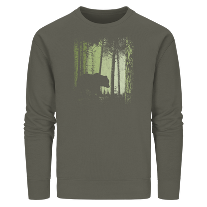 Braunbär im Zwielicht Wald - Organic Basic Unisex Sweatshirt