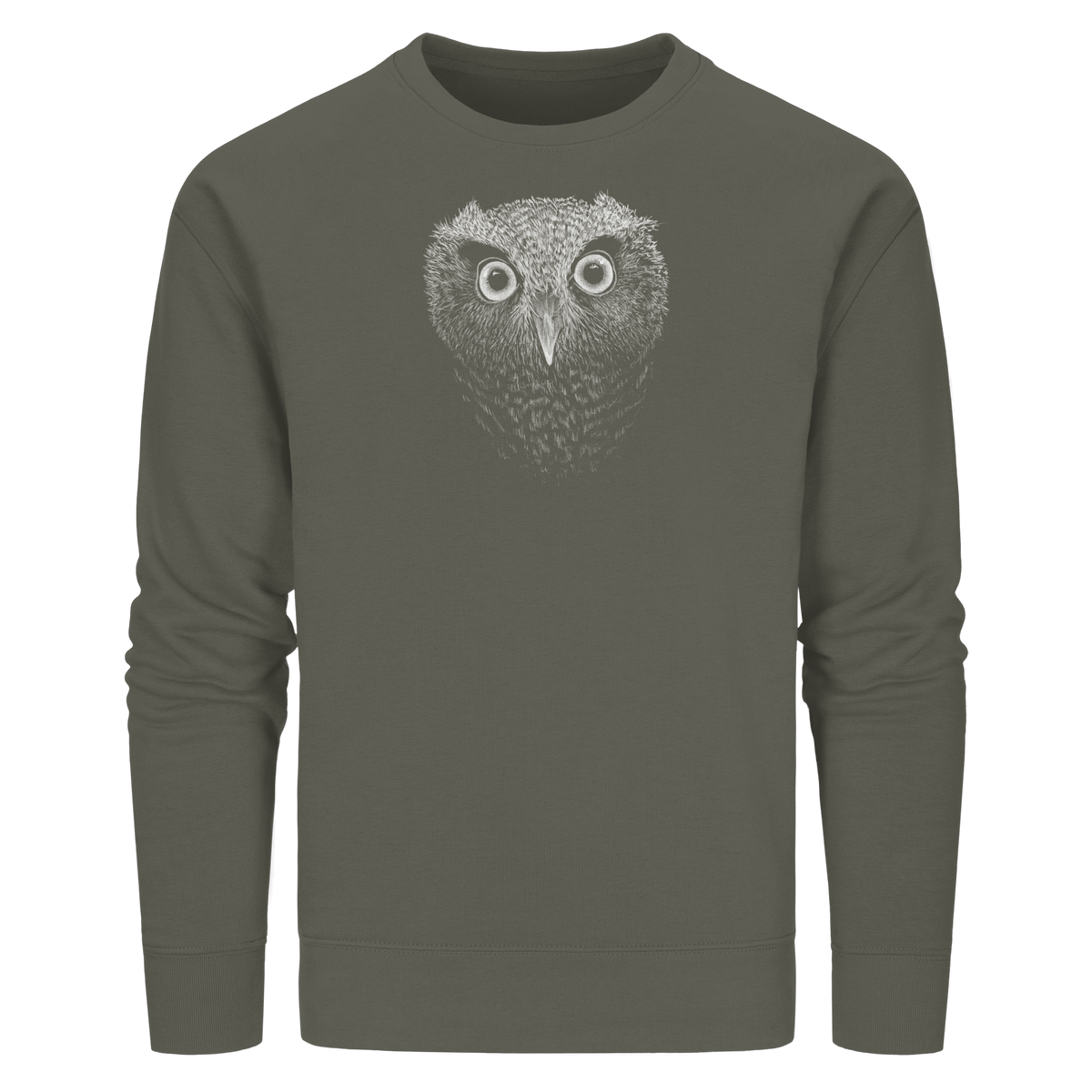 Eule Kritzelkunst Illustration - Organic Basic Unisex Sweatshirt