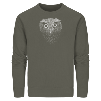 Eule Kritzelkunst Illustration - Organic Basic Unisex Sweatshirt