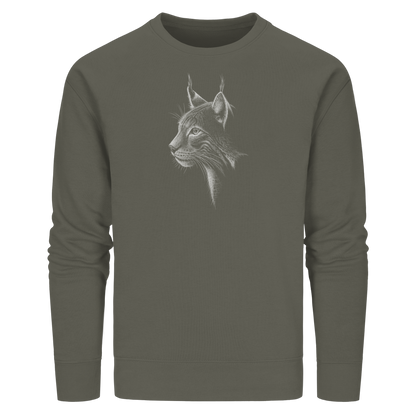 Luchs Kritzelkunst Wildkatze Illustration - Organic Basic Unisex Sweatshirt
