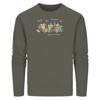 Nope, Nee, Nö Katzen - Organic Basic Unisex Sweatshirt