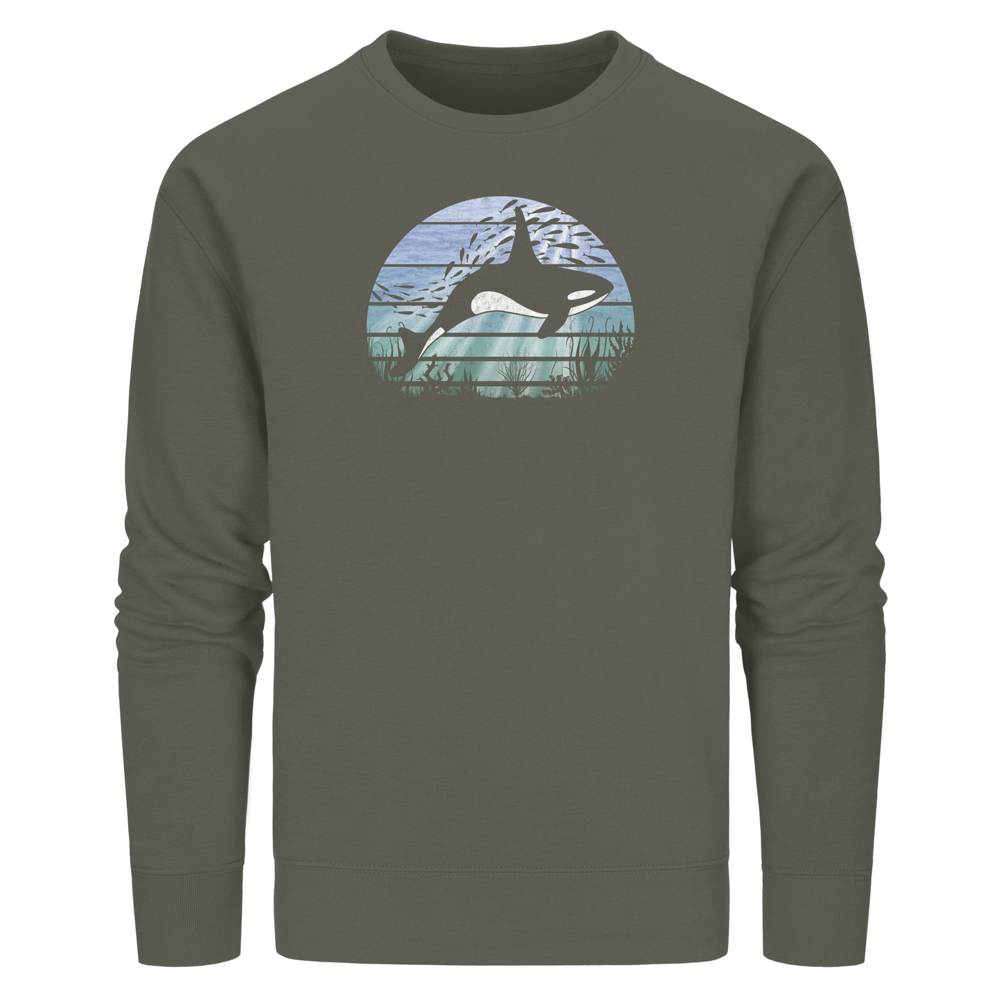 Retro Tiefsee Schwertwal Orca - Organic Basic Unisex Sweatshirt