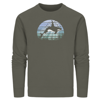 Retro Tiefsee Schwertwal Orca - Organic Basic Unisex Sweatshirt