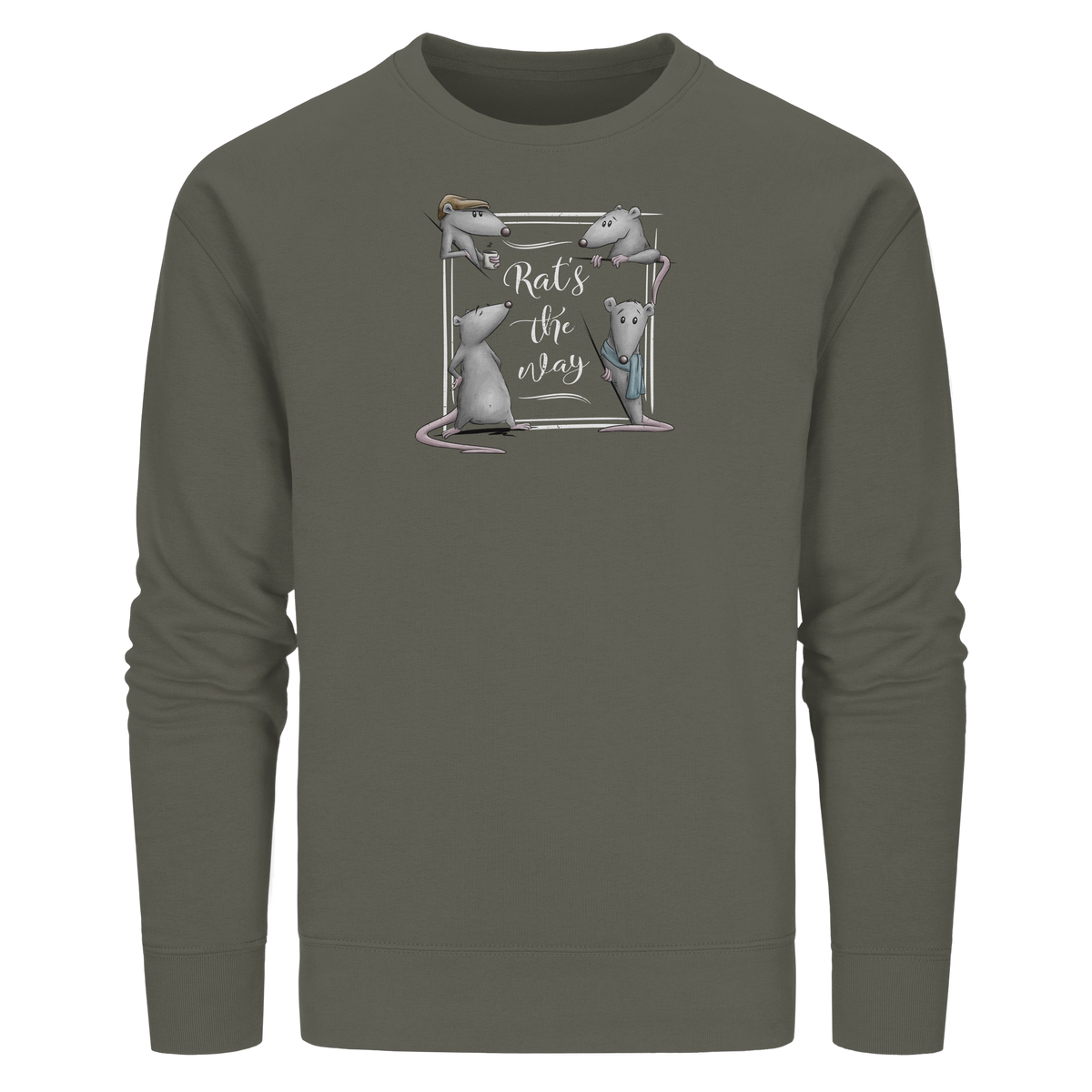 Rat’s The Way Kaffeehaus Ratten - Organic Basic Unisex Sweatshirt