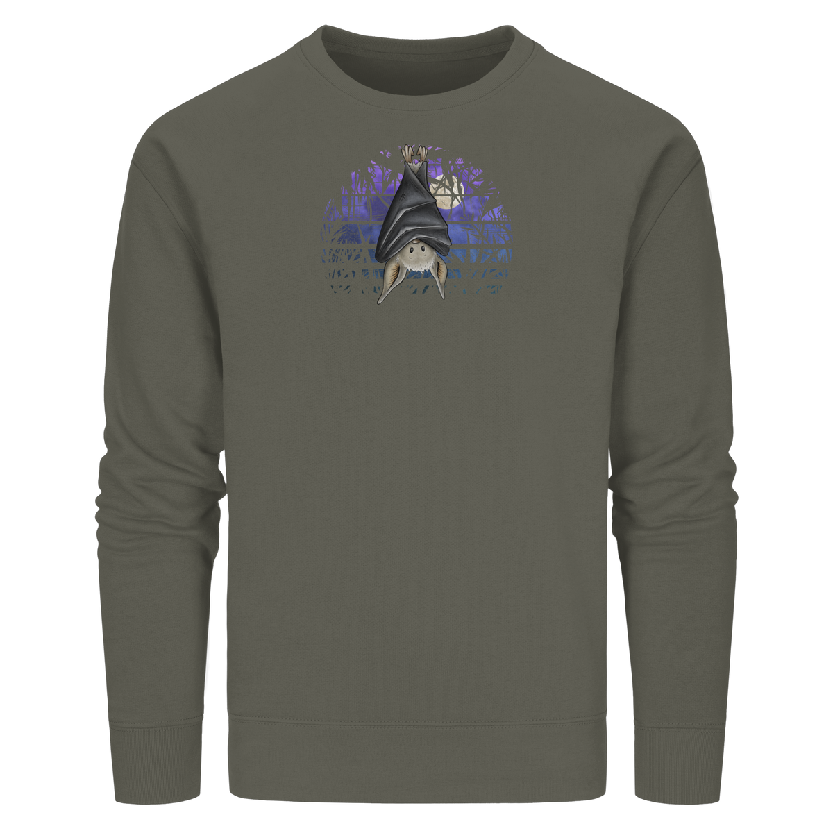 Fledermaus in blauer Nacht - Organic Basic Unisex Sweatshirt