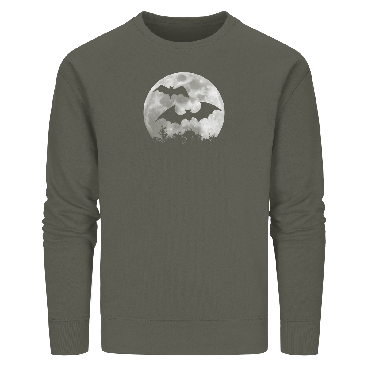 Fledermaus Silhouetten bei Vollmond - Organic Basic Unisex Sweatshirt