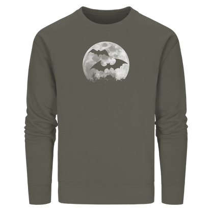 Fledermaus Silhouetten bei Vollmond - Organic Basic Unisex Sweatshirt