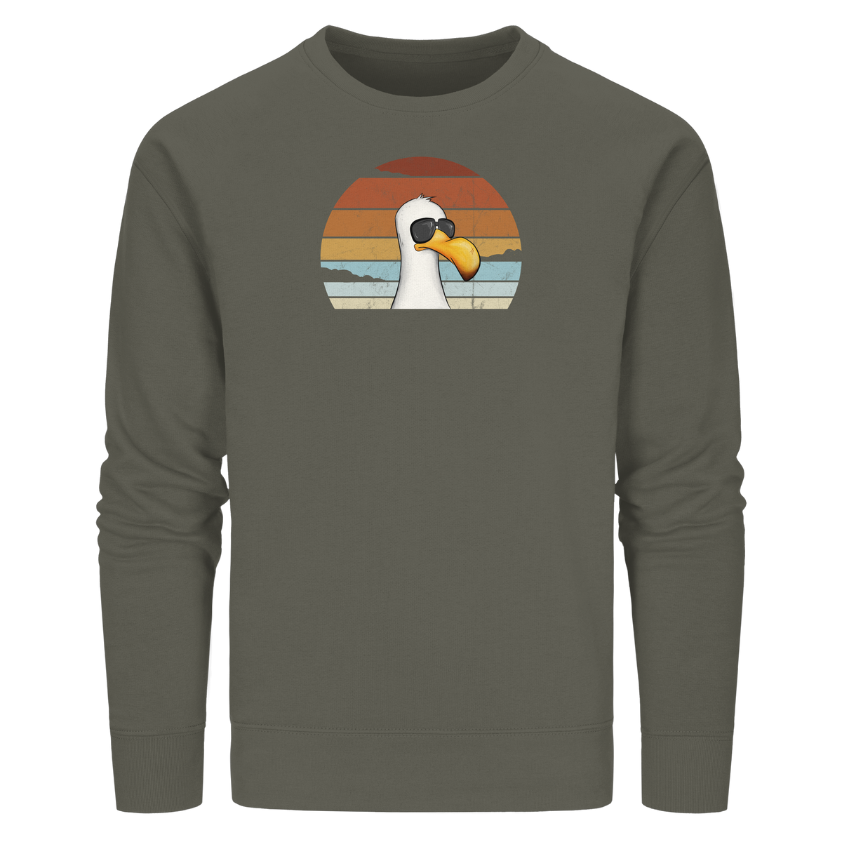 Cool lässige Retro Möwe - Organic Basic Unisex Sweatshirt