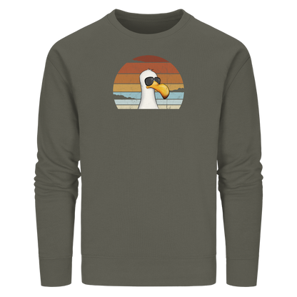 Cool lässige Retro Möwe - Organic Basic Unisex Sweatshirt