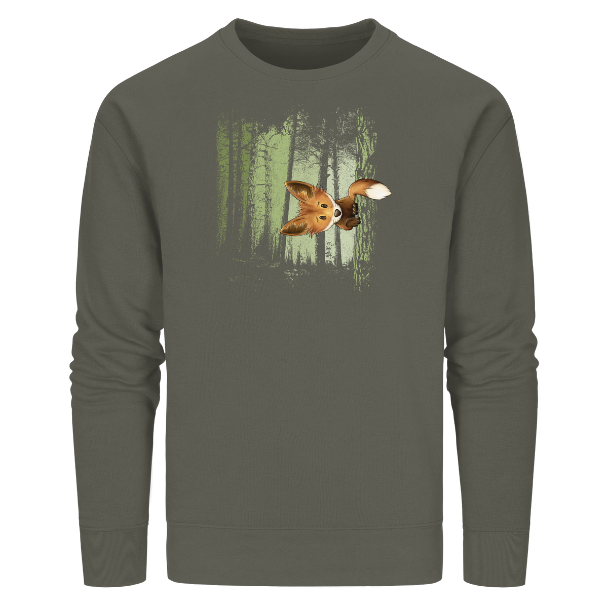 Fuchs im Zwielicht-Wald - Organic Basic Unisex Sweatshirt