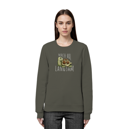 Mach mal langsam Schildkröte - Organic Basic Unisex Sweatshirt