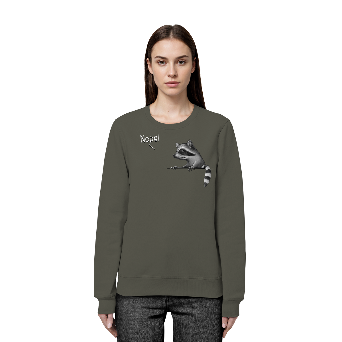 Nope! Frecher verwegener Waschbär - Organic Basic Unisex Sweatshirt