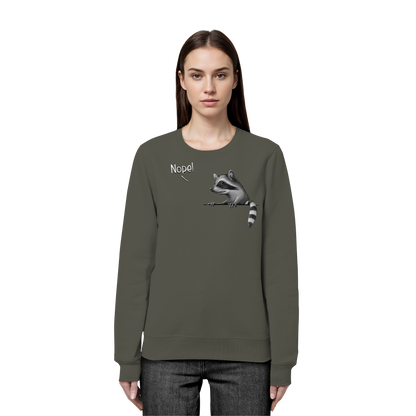 Nope! Frecher verwegener Waschbär - Organic Basic Unisex Sweatshirt