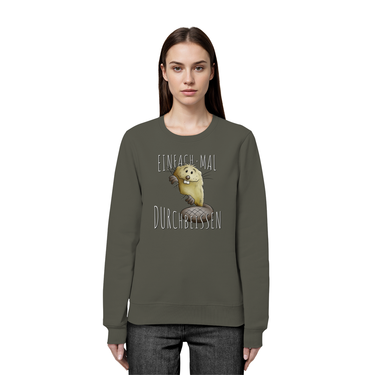 Einfach mal Durchbeissen Biber - Organic Basic Unisex Sweatshirt