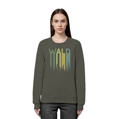 Wald Retro Forst Schriftzug - Organic Basic Unisex Sweatshirt
