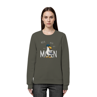 Moin Moin Lässige Hipster Möwe  - Organic Basic Unisex Sweatshirt